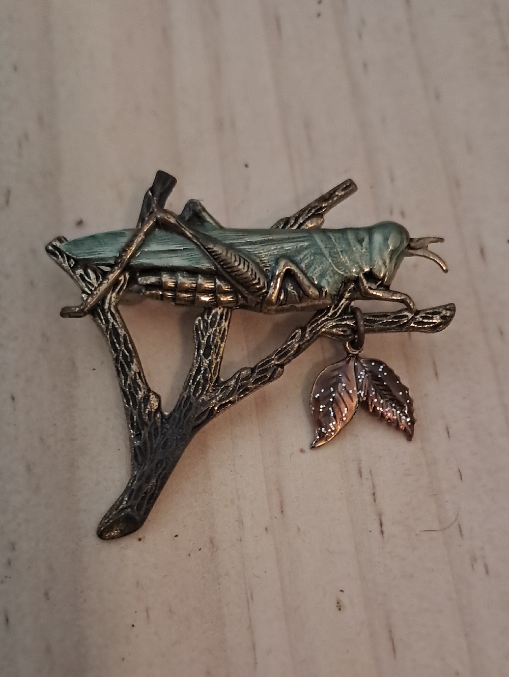 Vintage Grasshopper Brooch - 80's